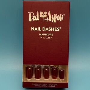 Red Aspen Nail Dashes - Elegant Purple Press-On Nails